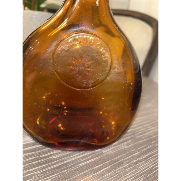 Wheaton Glass Bottle  9 inch Glassboro 1850 Topaz - Picture 3 of 7